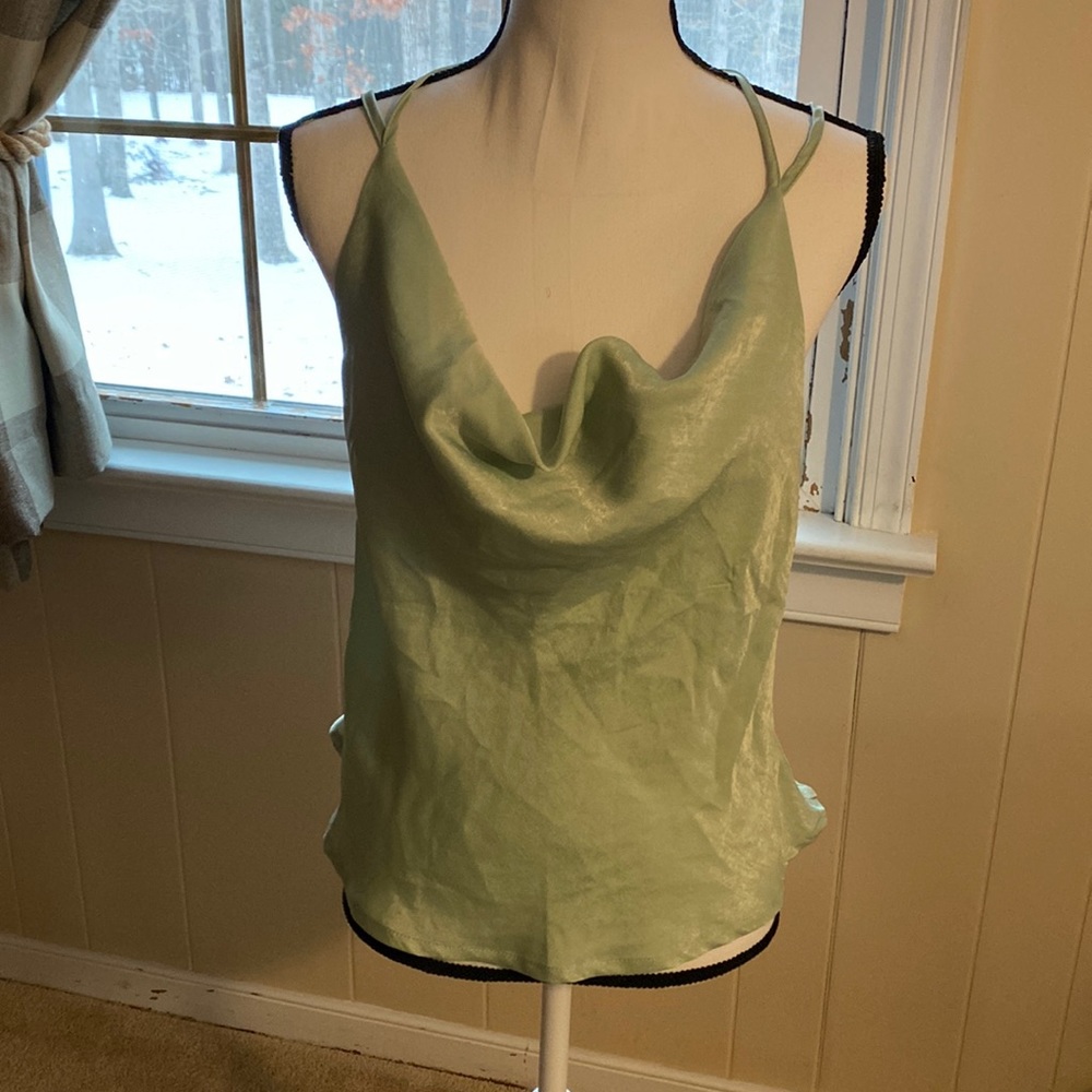 Silk shein tank top blouse
